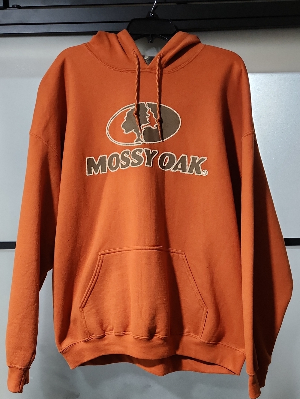 Mossy Oak Men's Rust Orange Logo Pullover Hoodie